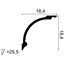 Stropní lišta C338B 