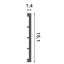 DX168-2300 podlahová lišta