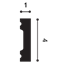 Nástěnná lišta - profil DX162-2300