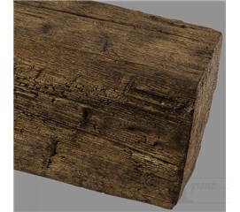 19520 Falešný trám 20x13cm, délka 2m - dub tmavý