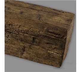 19525 Falešný trám 19x17cm, délka 4m - dub tmavý