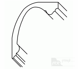 71001 Sádrová stropní rohová lišta