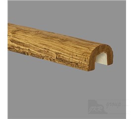 19551 Falešný trám půlkulatý 9x6cm, délka 2m - dub světlý